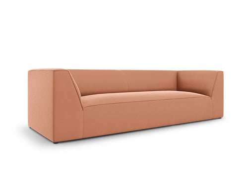 Micadoni Bank Ruby 3-zits, flueel, roze - 93x232x69cm