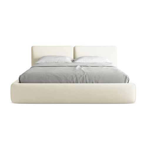 LaMiaSofa Bed met opbergruimte Milano - chenille stof - beige - 200x228x82