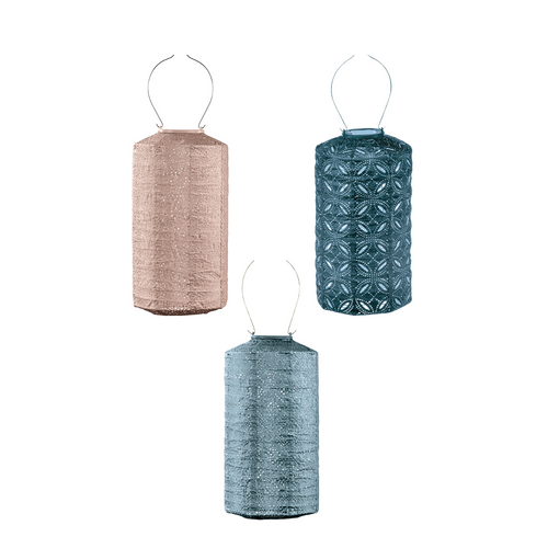 Lumiz solar lampion - cylinder set - 3 stuks - vtwonen shop