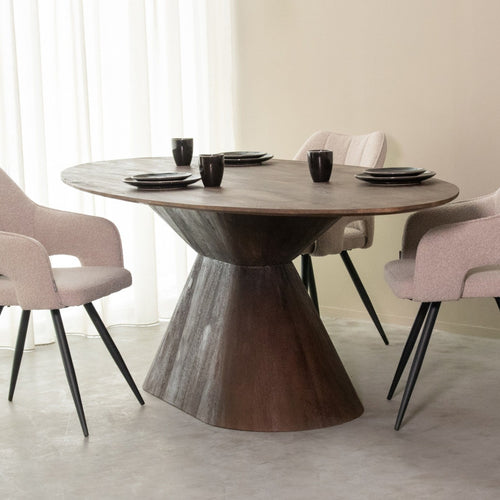 LABEL51 Eettafel Jagger - Donkerbruin Mangohout - 200x110x76cm