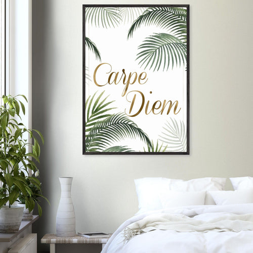 Artfulprints Poster Boho – Carpe diem   - 30x40 cm - Groen