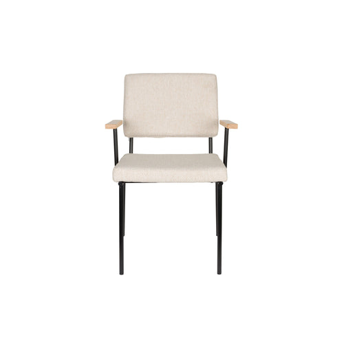 Zuiver Fellow Eetkamerstoelen Armleuning Off-White - Set van 2 - vtwonen shop