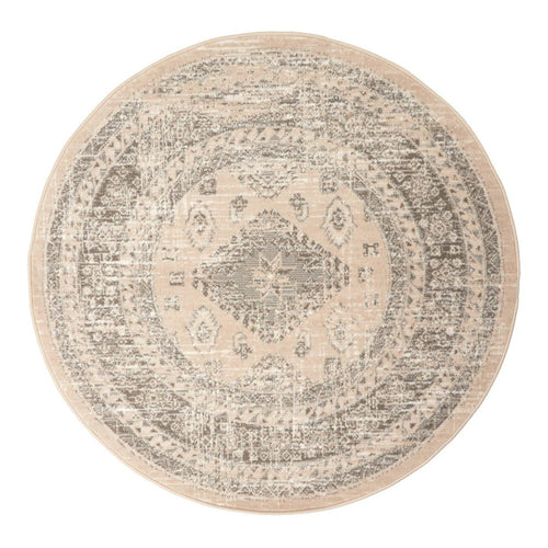 Interieur05 Rond vintage Vloerkleed Aila Zand/Beige - 190 x 190 cm - vtwonen shop