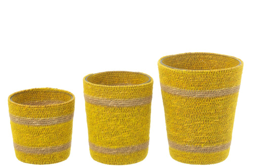 J-Line geurkaars Mand - geel - large - 75U