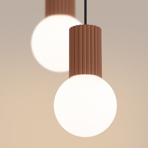 Sollux Lighting Hanglamp HALO 2P mokka - 15x15x120cm