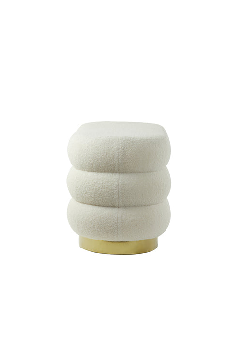 Light & Living poef Lyall - wit - 80x40x45cm