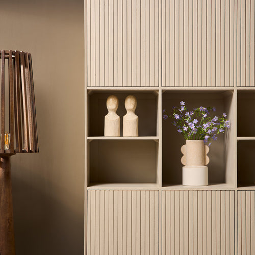 StarFurn Vakkenkast Madison XL - Zandkleur Hout - 135x45x200cm - vtwonen shop