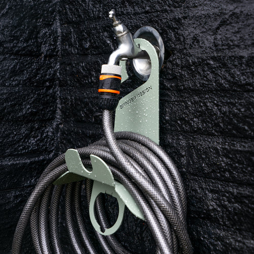 Spinder Design Hosé Kabel- en Tuinslanghouder – Wandhouder voor Tuinslang, Verlengsnoer en EV-Laadkabel – Dusty Green