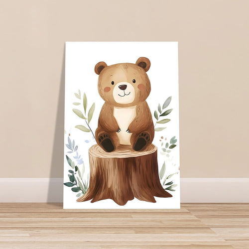 Artfulprints  Beertje in het bos   poster 30x40 cm - vtwonen shop