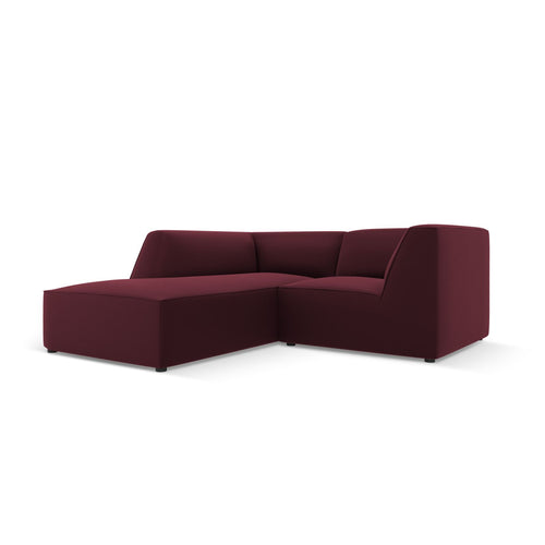 Cosmopolitan Design - Modulaire hoekbank links Siena 3-zits, imitatieleer bordeaux - 180x186x69cm
