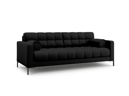 Cosmopolitan Design Bank Bali 3-zits, structurele stof, zwart - 96x177x75cm