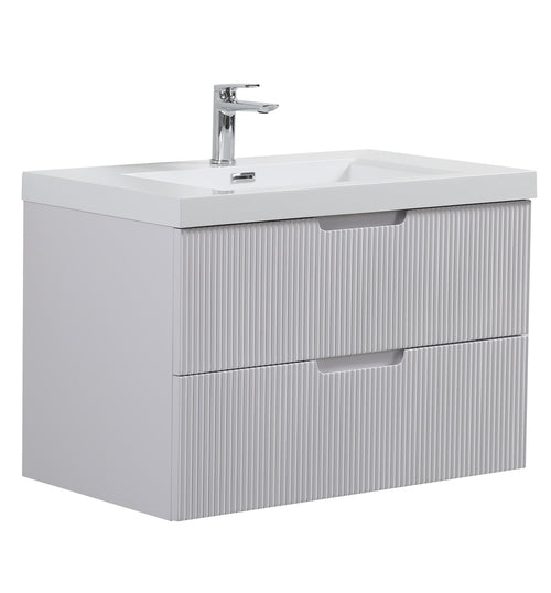 Badplaats Badkamermeubel Set Thermis 80 cm – Mat Wit – Badmeubel met Wastafel