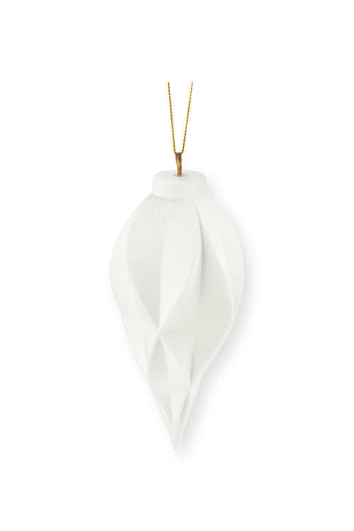 vtwonen Kerstbal Diamant - Porselein - 6x5.5x14cm - Set van 4 - vtwonen shop