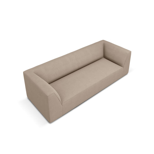 Cosmopolitan Design - Bank Siena 3-zits, structurele stof donkerbeige - 92x232x69cm