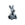 Present Time ornament Balloon Bunny Groot - zwart - 12.7x11.5x20cm