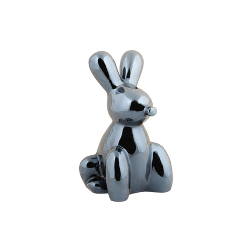 Present Time ornament Balloon Bunny Groot - zwart - 12.7x11.5x20cm - vtwonen shop