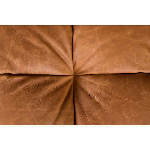 Dutchbone Hackman 4,5-zitsbank Leer Cognac Bruin - vtwonen shop