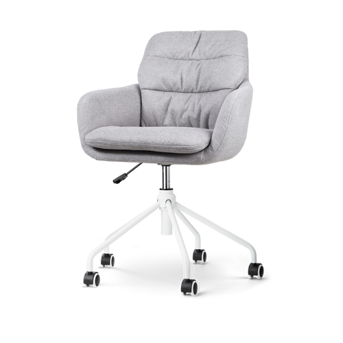 Nolon Nout-Mia Bureaustoel Grijs - met Armleuning - Wit - vtwonen shop