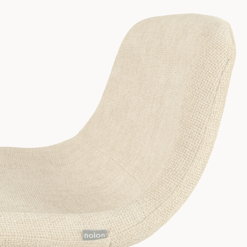 Nolon Nino-Mats barkruk cottonbeige - zwart onderstel - 65 cm - vtwonen shop
