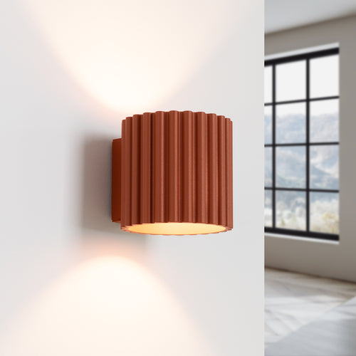 Sollux Lighting Wandlamp AURA rood ochra G9 - 10x12x10cm