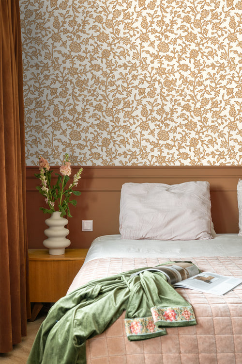 ESTAhome behang vintage bloemen bruin - 50 x 900 cm - 131520