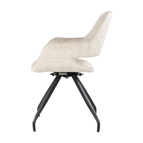 Livingfurn eetkamerstoel Capp beige - 2 stuks