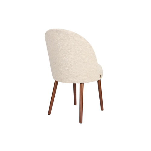 Dutchbone Barbara Eetkamerstoelen Bouclé Beige - Set van 2