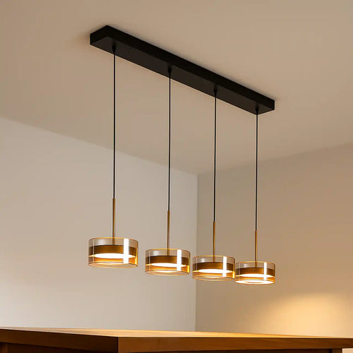 Highlight hanglamp Enzo - 4 lichts - 117  x 160   cm - zwart