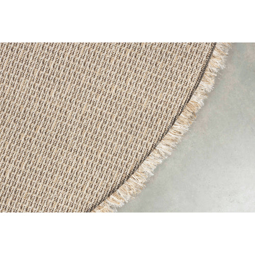 Dutchbone Hairy Vloerkleed Rond 200 cm Beige
