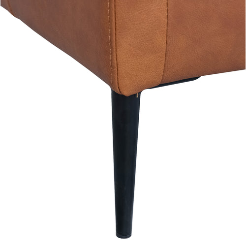 Furnhouse 2-zitsbank Valencia - Cognacbruin - Leer - 88x157x101