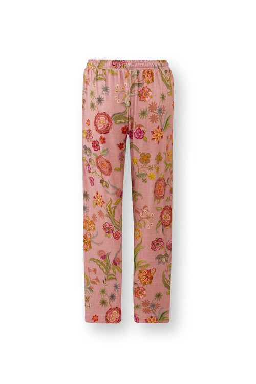 Pip Studio - Belin Pyjama Broek Dames - Coco Flower - Koraal - XS