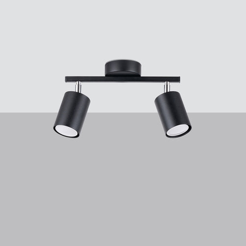 Sollux Lighting Plafondlamp LEMMI 2 zwart - 26x8x20cm