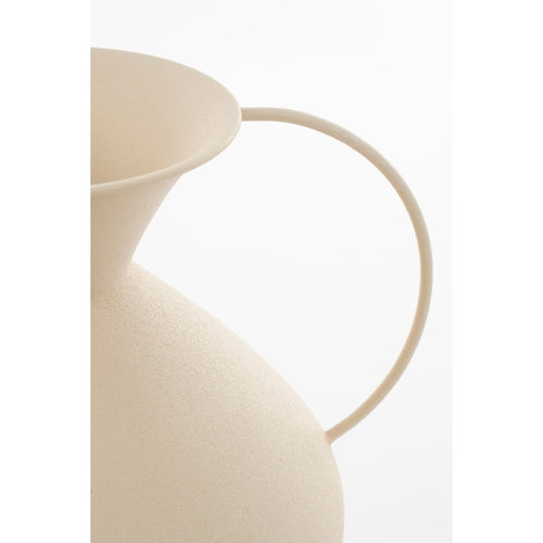 Mica Decorations Gyge Vaas - L26 x B22 x H31 cm - Metaal - Off-white