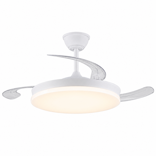CristalRecord plafondventilator Milky - 1 lichts - 106  x 38   cm - wit