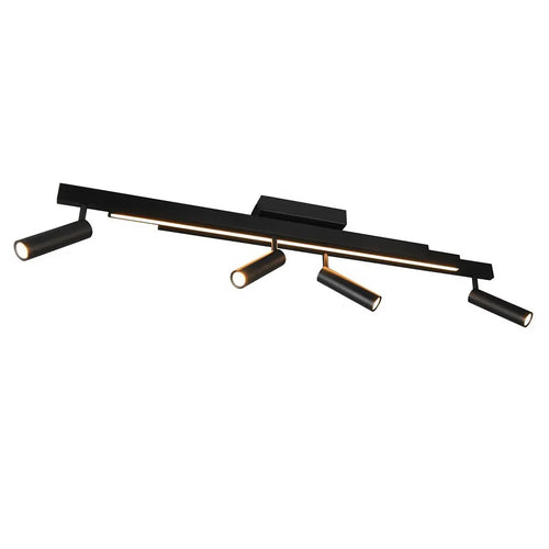 Trio Leuchten plafondlamp Zeno - 5 lichts -  133  x 8.5   cm - zwart