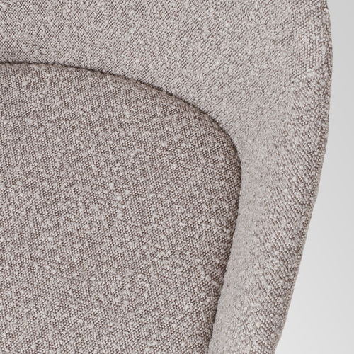 Nolon Nino-Mae Barkruk Bouclé Taupe - met Armleuning - Zwart - 75 cm - vtwonen shop