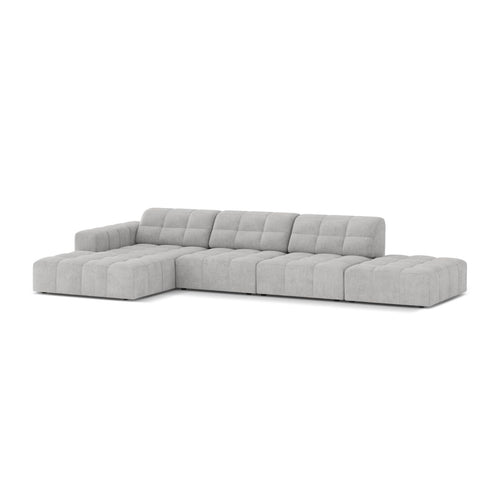 Cosmopolitan Design - Linker hoekbank Chicago 5-zits, chenille geld - 167x348x78cm
