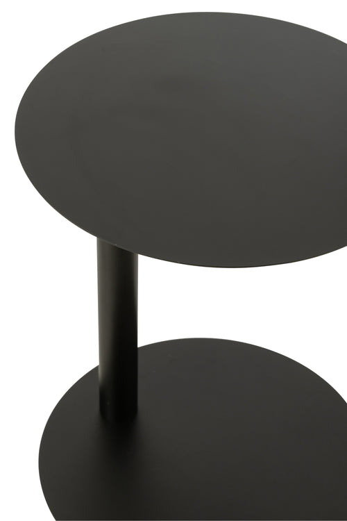 J-Line bijzettafel Rond - metaal - zwart