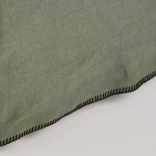Madura Hoes voor boxspring Nino grijs kaki en zwarte slinger 90x200 cm