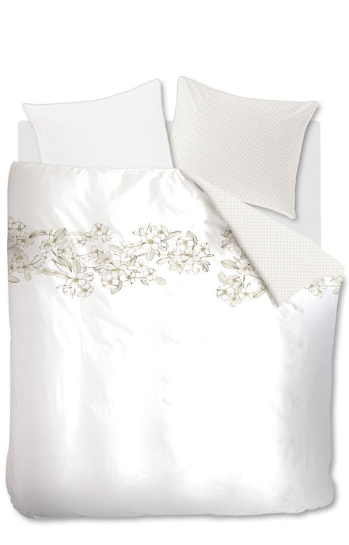 Riviera Maison Plumeria dekbedovertrek - Tweepersoons - 200x200/220 - Naturel