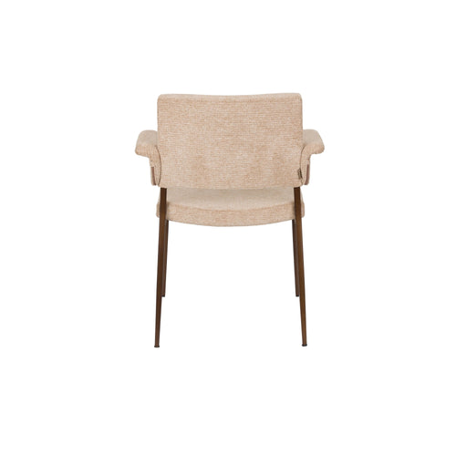 Dutchbone Portland Eetkamerstoelen met leuning Beige - Set van 2