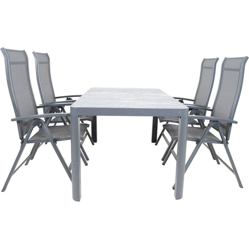 Lesli Living bistrostoel Hera - antraciet - 61x67x113cm - set van 2