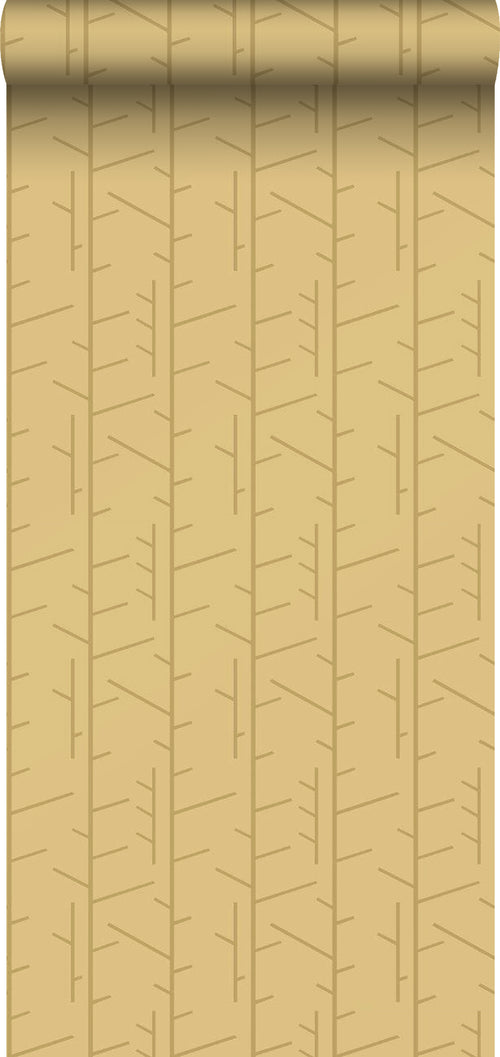 Borastapeter behang grafisch motief geel - 53 cm x 10.05 m - 660756 - vtwonen shop