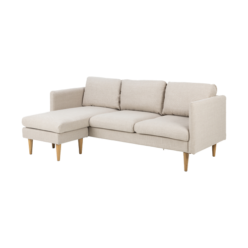 Lisomme Jelle 2-zits Hoekbank met Verstelbare Chaise Longue - Beige - vtwonen shop