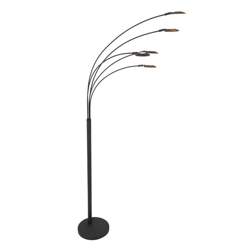 Mexlite vloerlamp synna - 5 lichts - 90x 189 cm - zwart - vtwonen shop