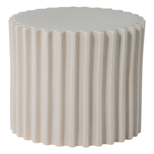 vtwonen decoratieve bijzettafel Grooves - Keramiek - Zand - 33x40x40