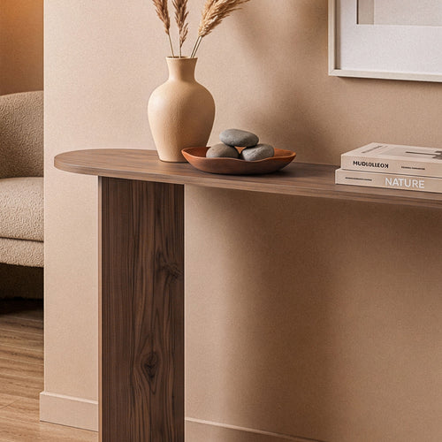 Calicosy - SIRA Design haltafel - Zwart hout - 35x150x75 cm