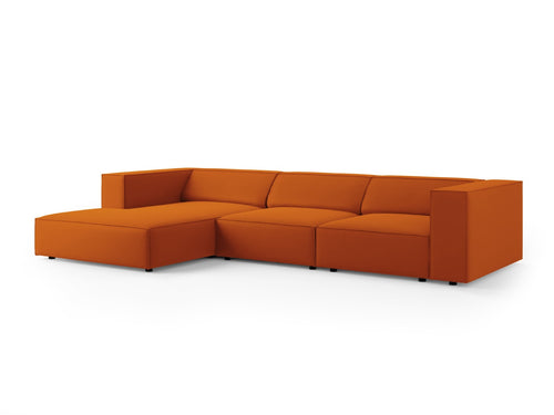 Cosmopolitan Design linker hoekbank Arendal 4-zits, flueel, terracotta - 166x284x70cm