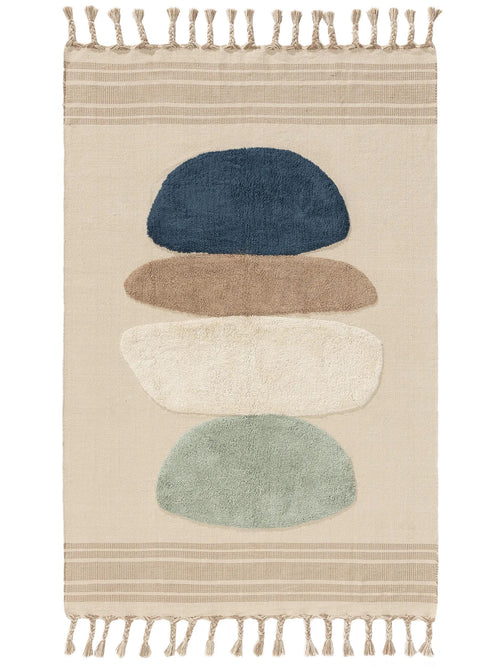 benuta katoenen vloerkleed Gibson - blauw - 200x300 cm