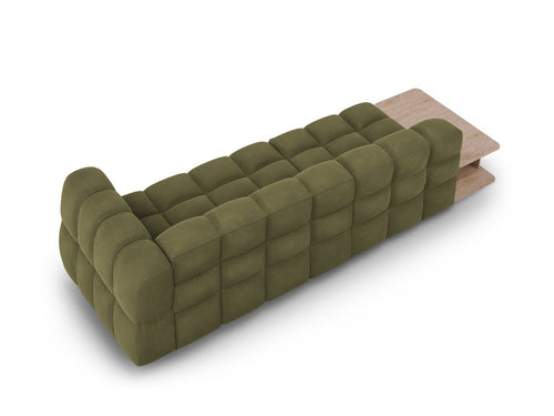 Cosmopolitan Design linker modulaire bank Sky 4-zits, flueel, lichtgroen - 102x297x70cm